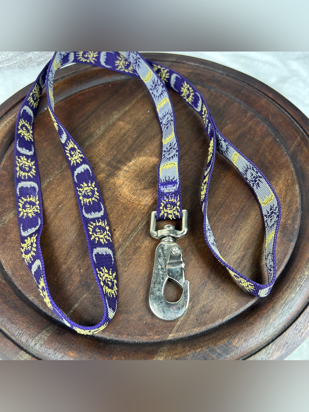 Purple Celestial Themed Nylon Pet Leash Sun Moon